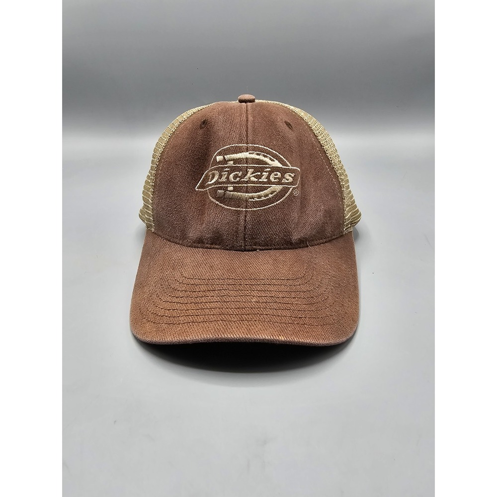Dickies Classic Brown Trucker Style Hat Horseshoe‎ Mesh Snapback Adjustable